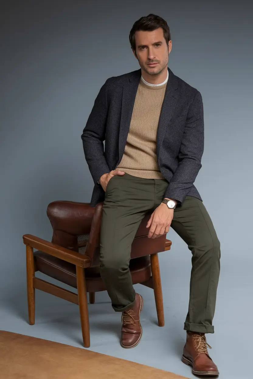 Men’s fall outfits inspiration for 2025 Earth Tones & Texture With Modern Heritage Vibes