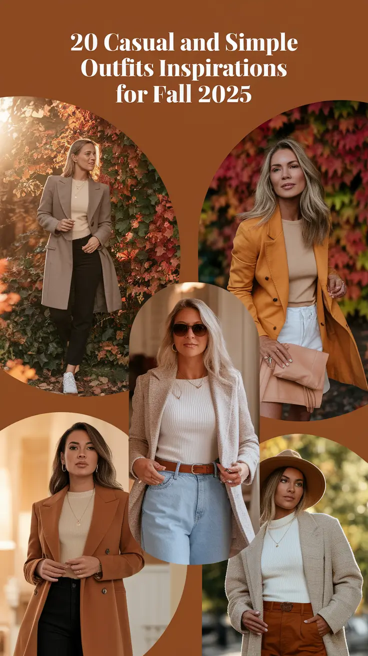 Casual and Simple Outfits Inspirations for Fall 2025