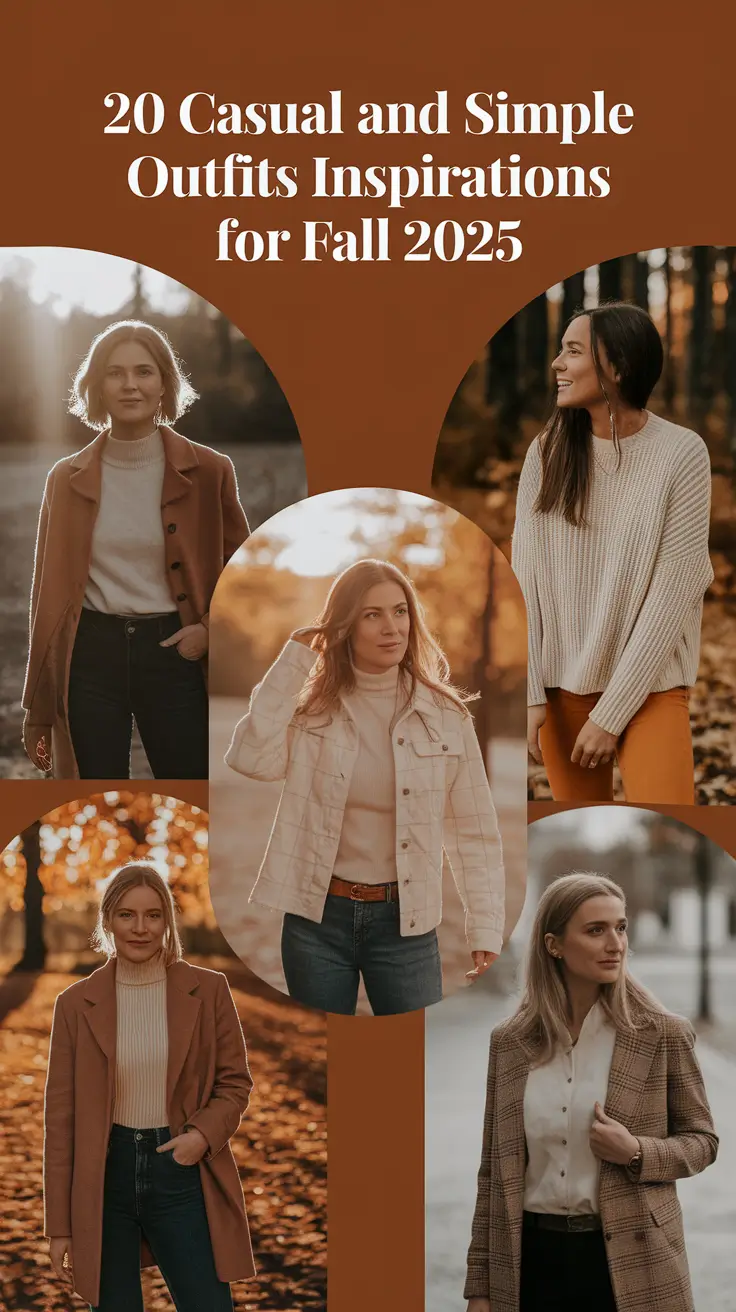 Casual and Simple Outfits Inspirations for Fall 2025