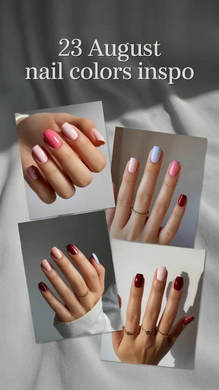 August Nail Colors Inspo 2025: Cute & Creative Ideas with Gel, Dip & OPI Touches