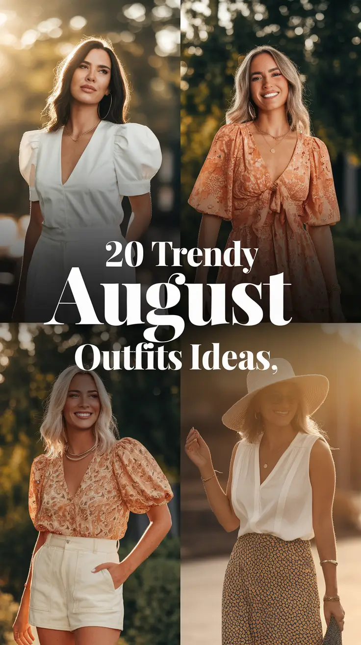 Trendy August Outfits Ideas In 2025: Inspo Looks for Every Destination and Vibe