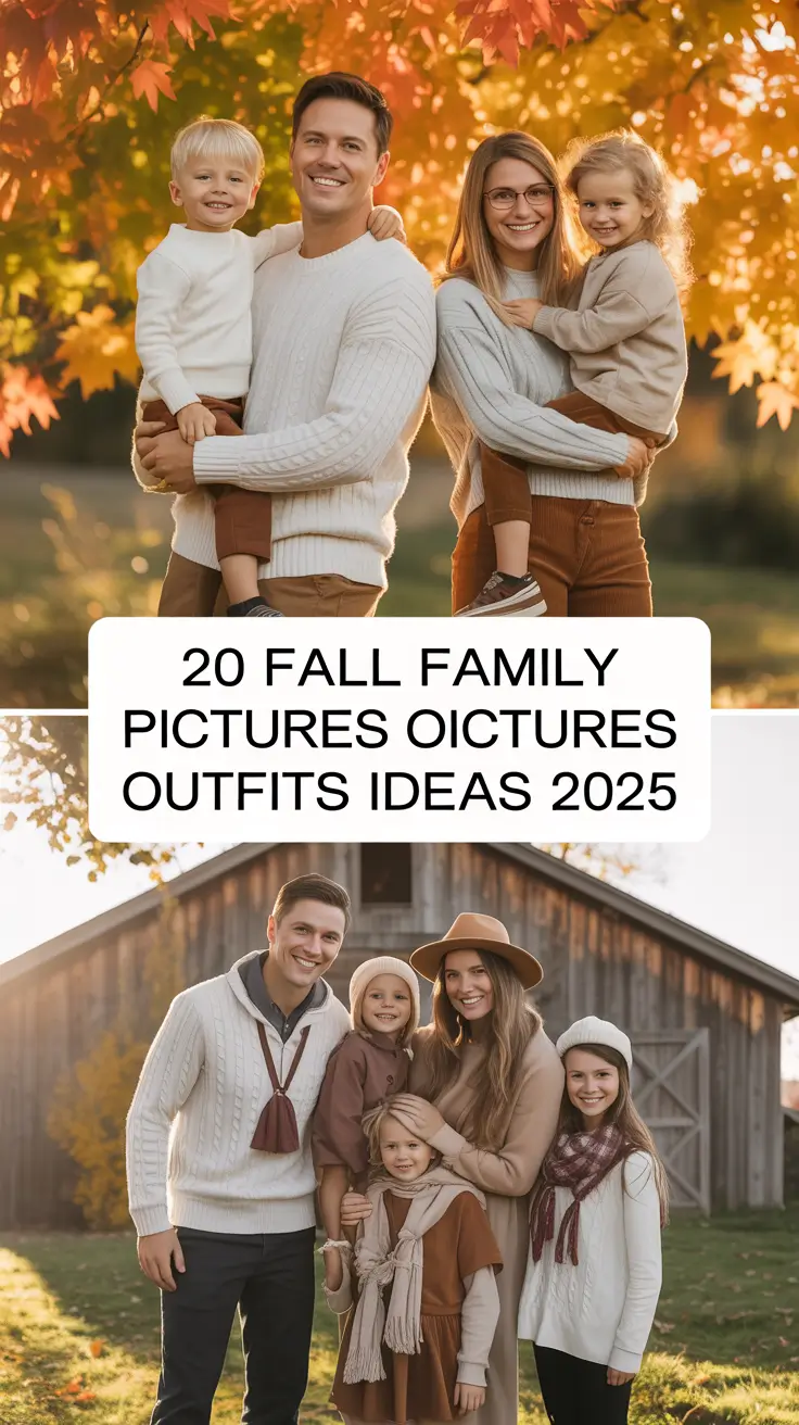 Fall Family Pictures Outfits Ideas 2025: Warm Colors & Olive Green Inspiration