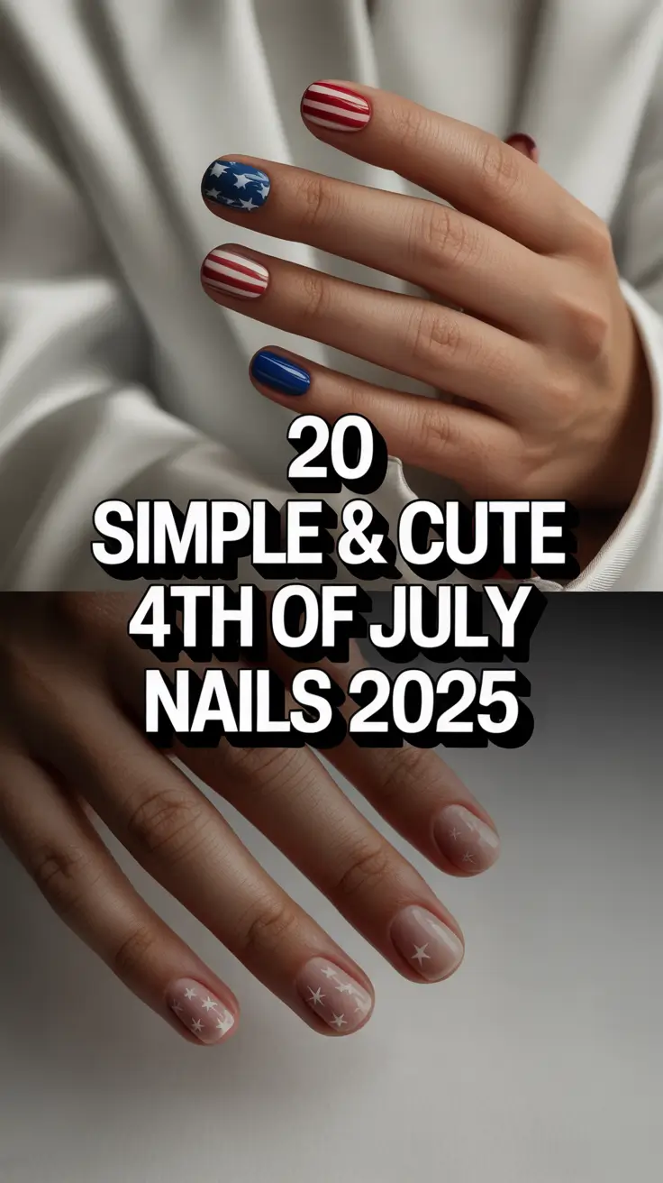 Simple & Cute 4th of July Nails 2025: Easy Patriotic Designs with Fireworks Vibes