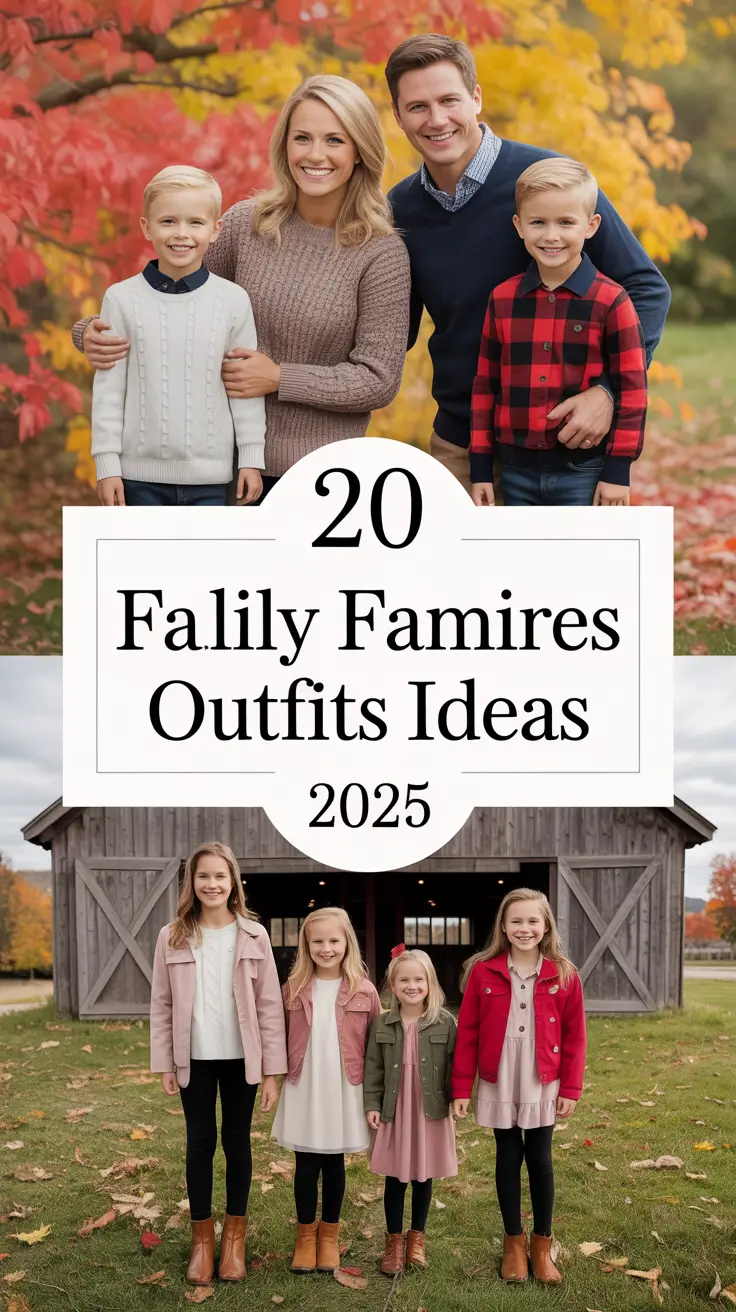 Fall Family Pictures Outfits Ideas 2025: Warm Colors & Olive Green Inspiration