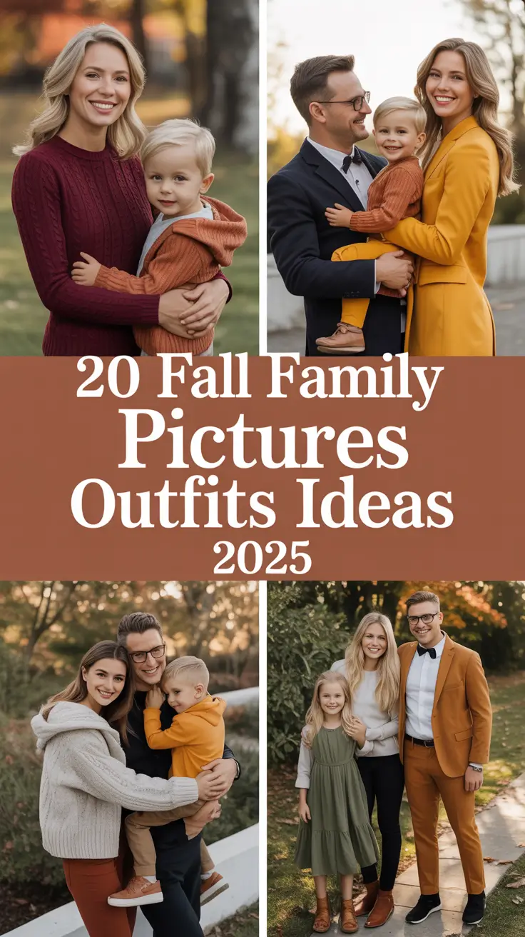 Fall Family Pictures Outfits Ideas 2025: Warm Colors & Olive Green Inspiration