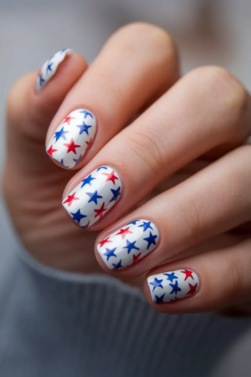 Simple & Cute 4th of July Nails 2025 All-Star Coverage