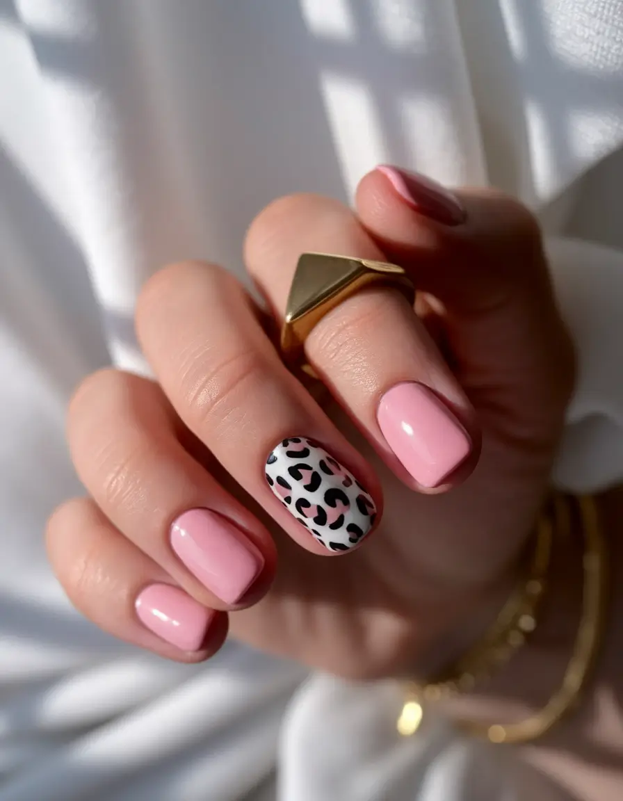 simple summer nails ideas 2025 Pink Gloss with a Cheeky Twist