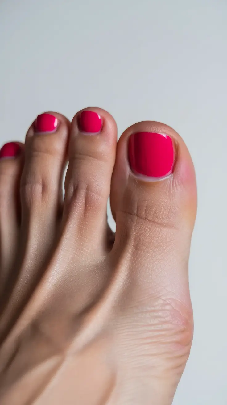 Toes That Shine in July 2025 Hot Pink Simplicity That Radiates Summer