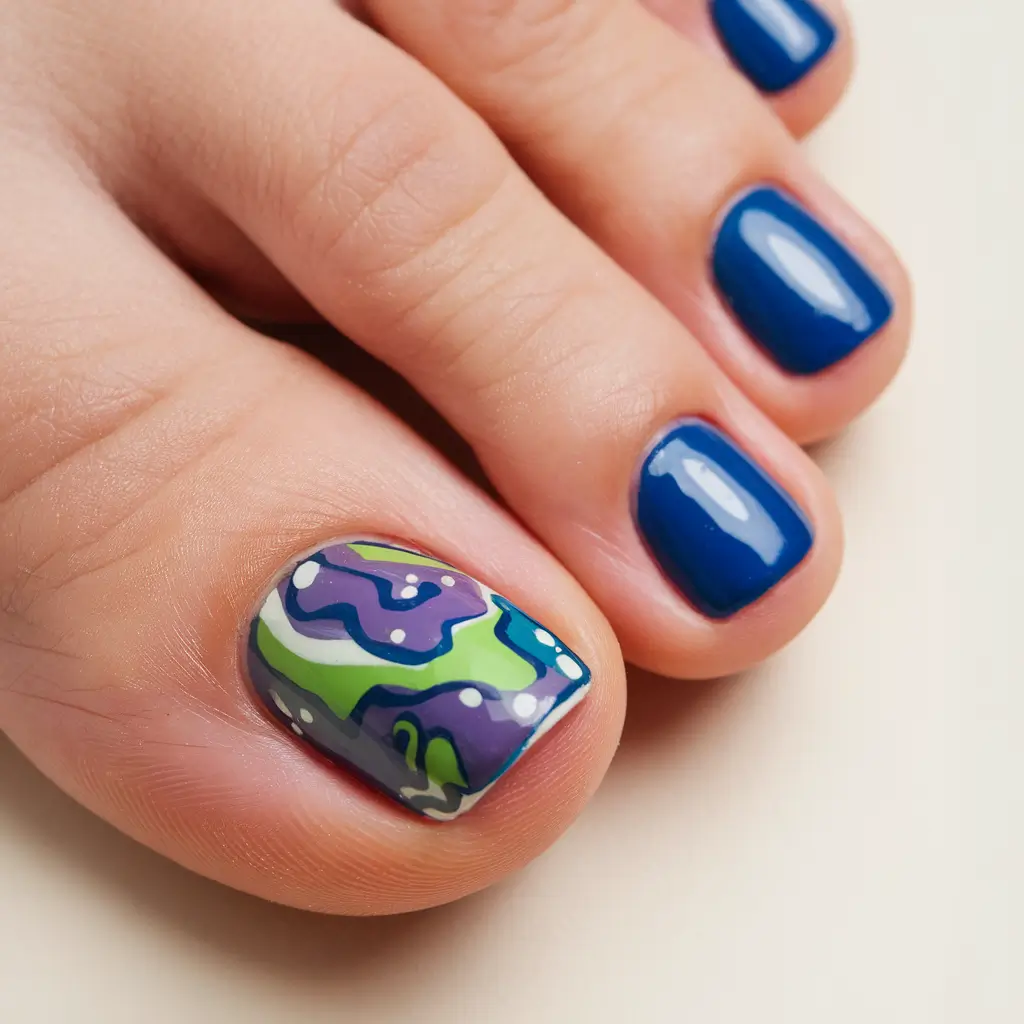 Toes That Shine in July 2025 Wavy Pop Art Meets Red, White, and Blue