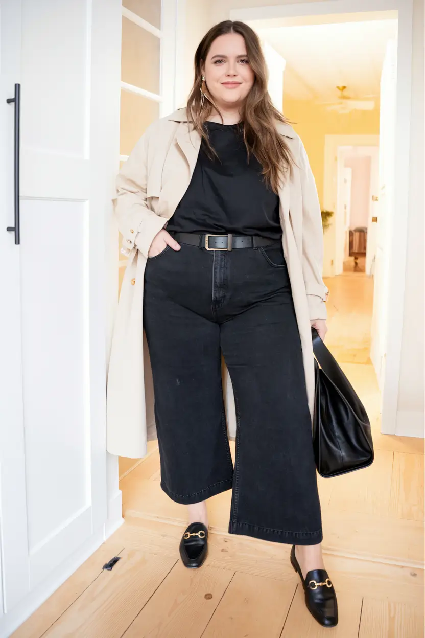 Trendy Plus Size Fall outfits for 2025 Neutral Layers for Effortless Office Chic