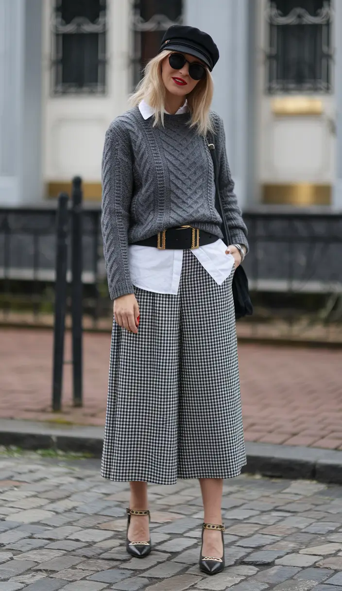 2025 Everyday Fall outfits for women Parisian Gingham with a Punky Edge