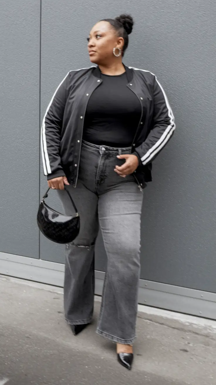 2025 Fall outfits for Plus & Curvy Figures City Sport Luxe with an Edge