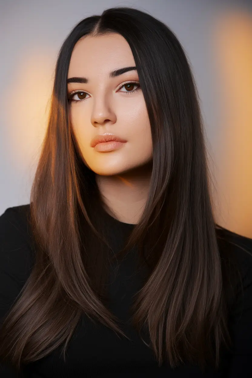 August hair color ideas - summer trends for 2025 | Glossy Espresso Layers