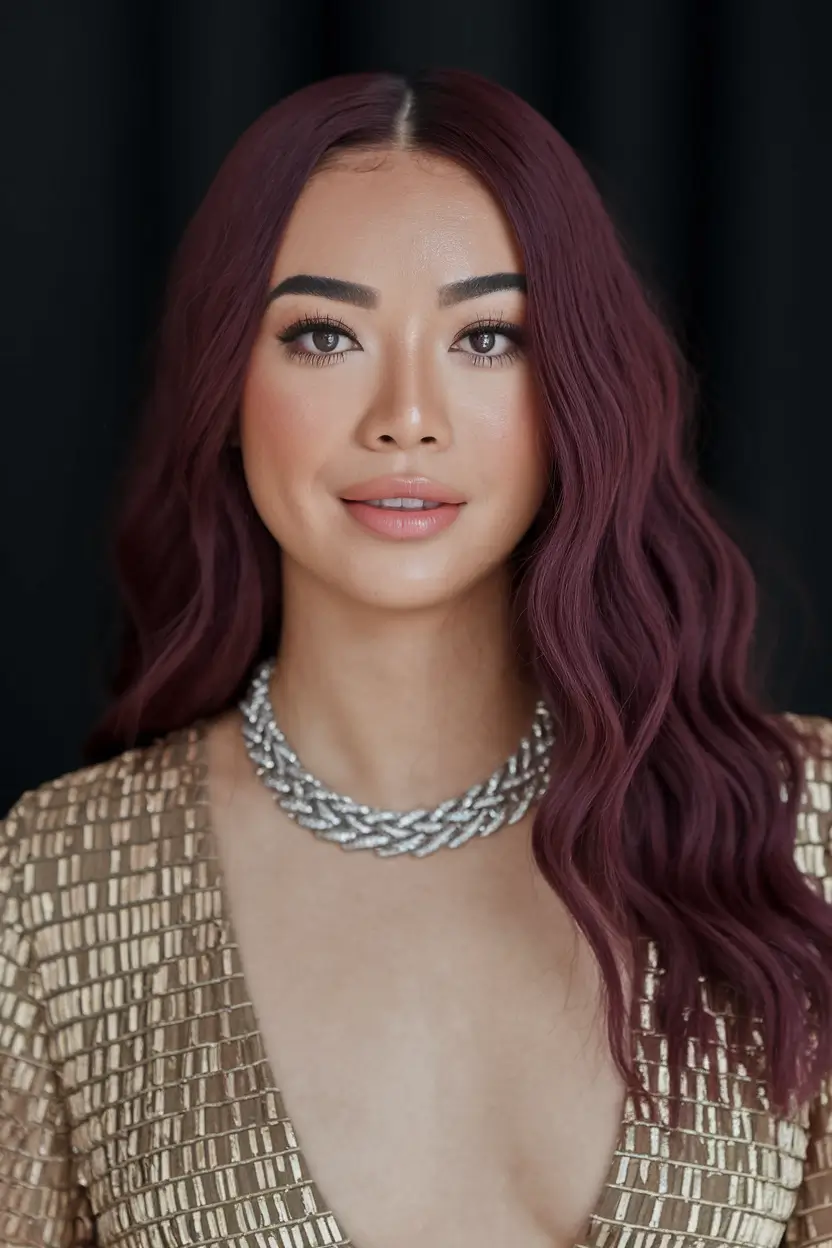 August hair color ideas - summer trends for 2025 | Smoky Plum Glaze