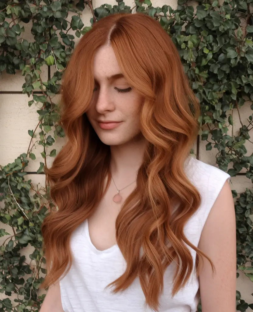 August hair color ideas - summer trends for 2025 | Cinnamon Red Waves