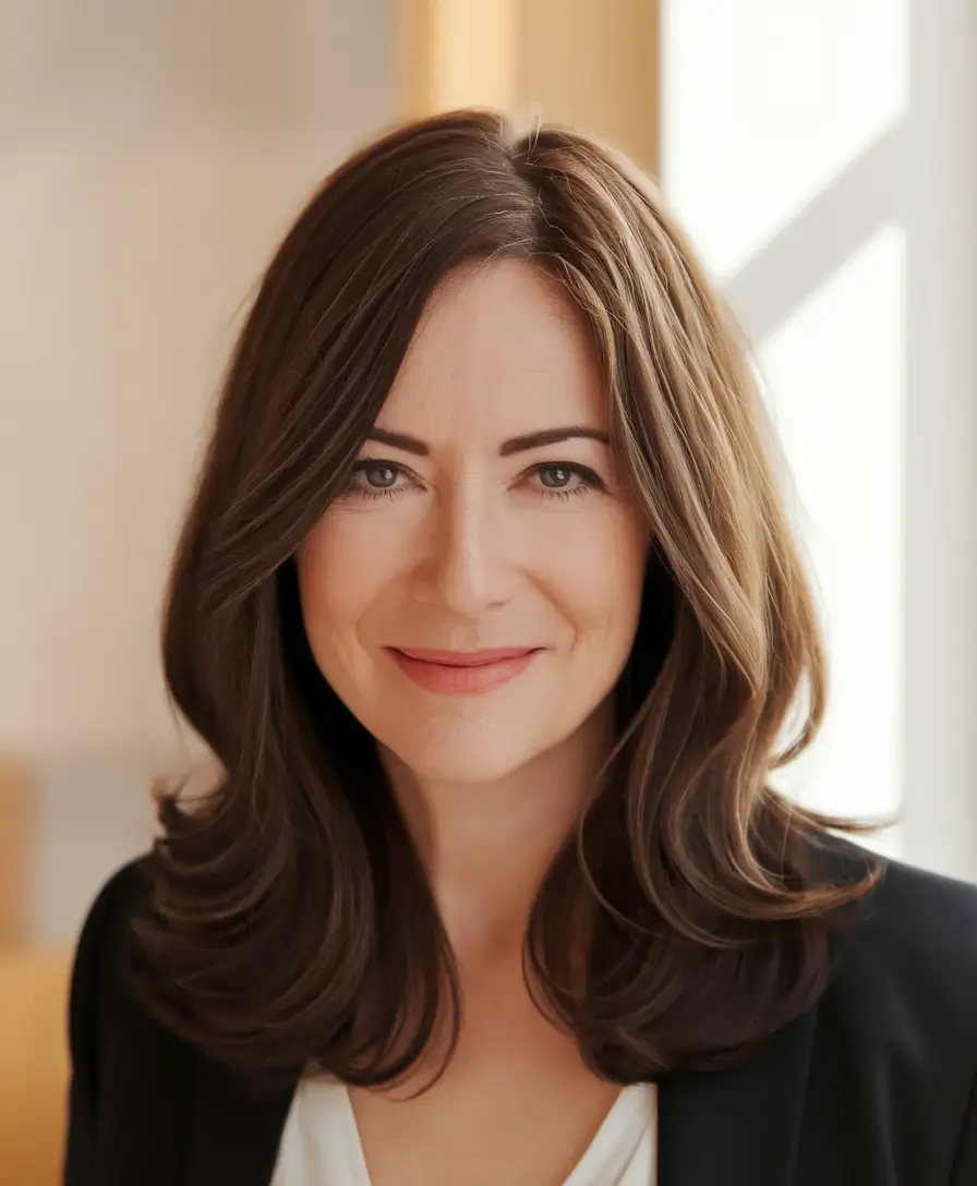 Best Fall 2025 Hair Color Trends for Women 40+ Classic Medium Mocha With Natural Flow