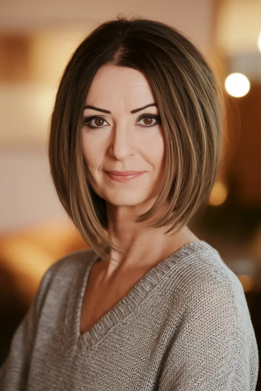 Best Fall 2025 Hair Color Trends for Women 40+ Rooted Ash Brown With Face Framing Lights