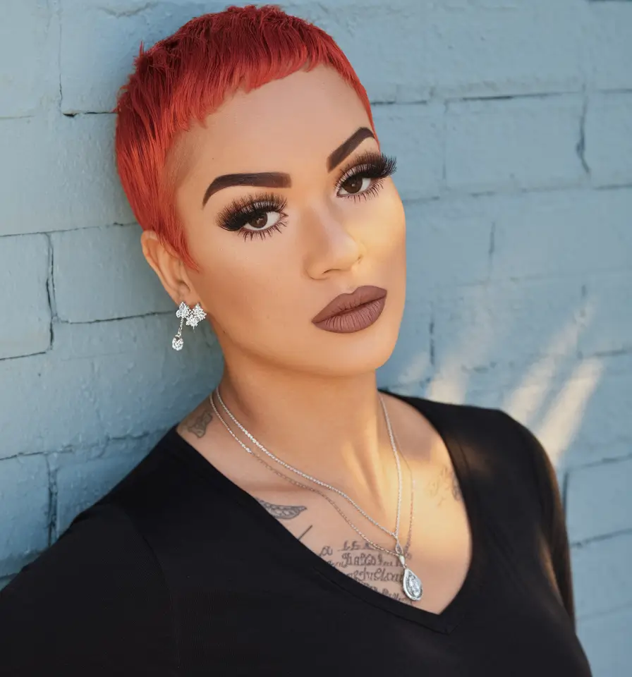 Best Fall 2025 Pixie Haircuts for Every Face Shape - Fiery Micro Pixie with Sculpted Sides