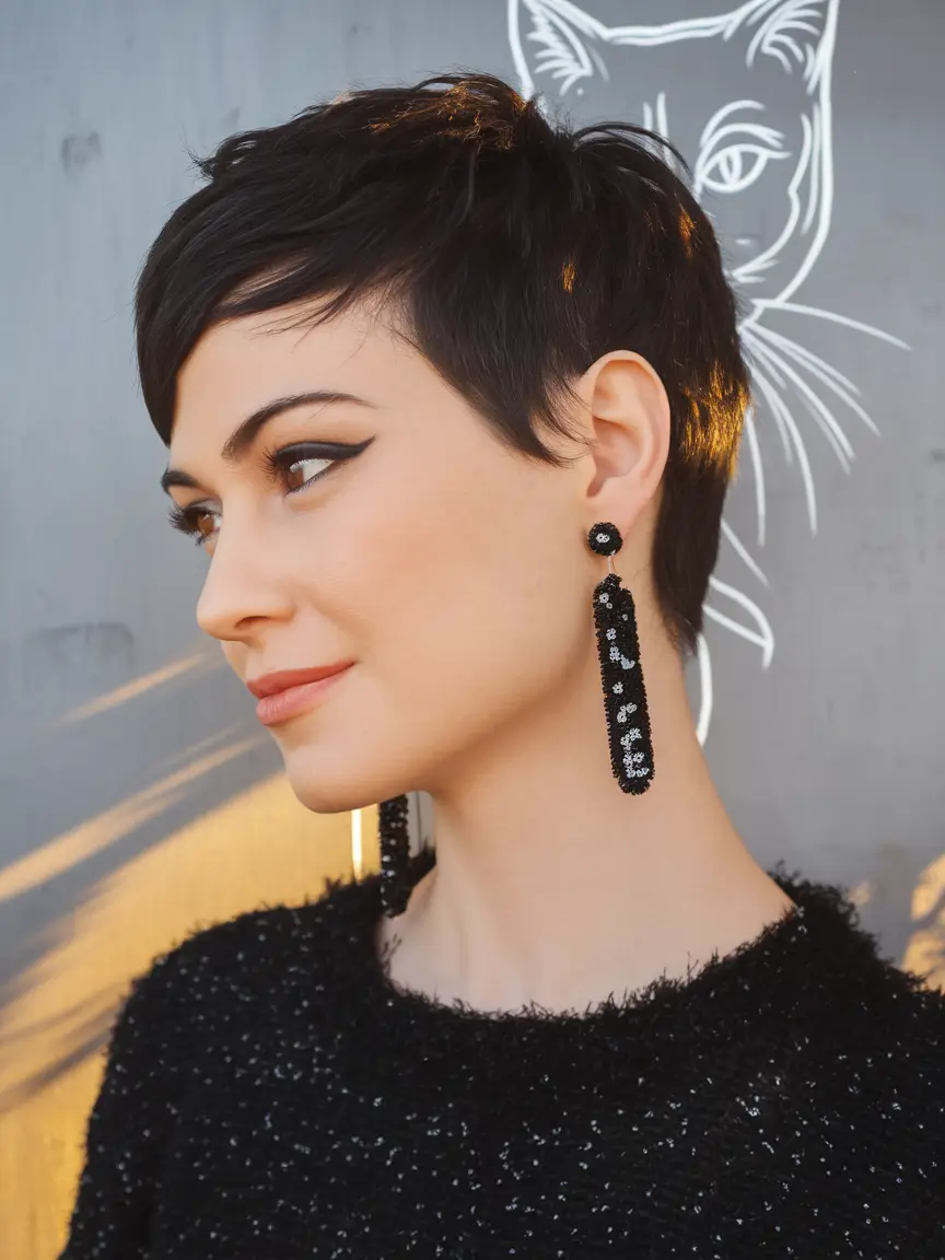 Best Fall 2025 Pixie Haircuts for Every Face Shape+Modern French Pixie with Subtle Edge