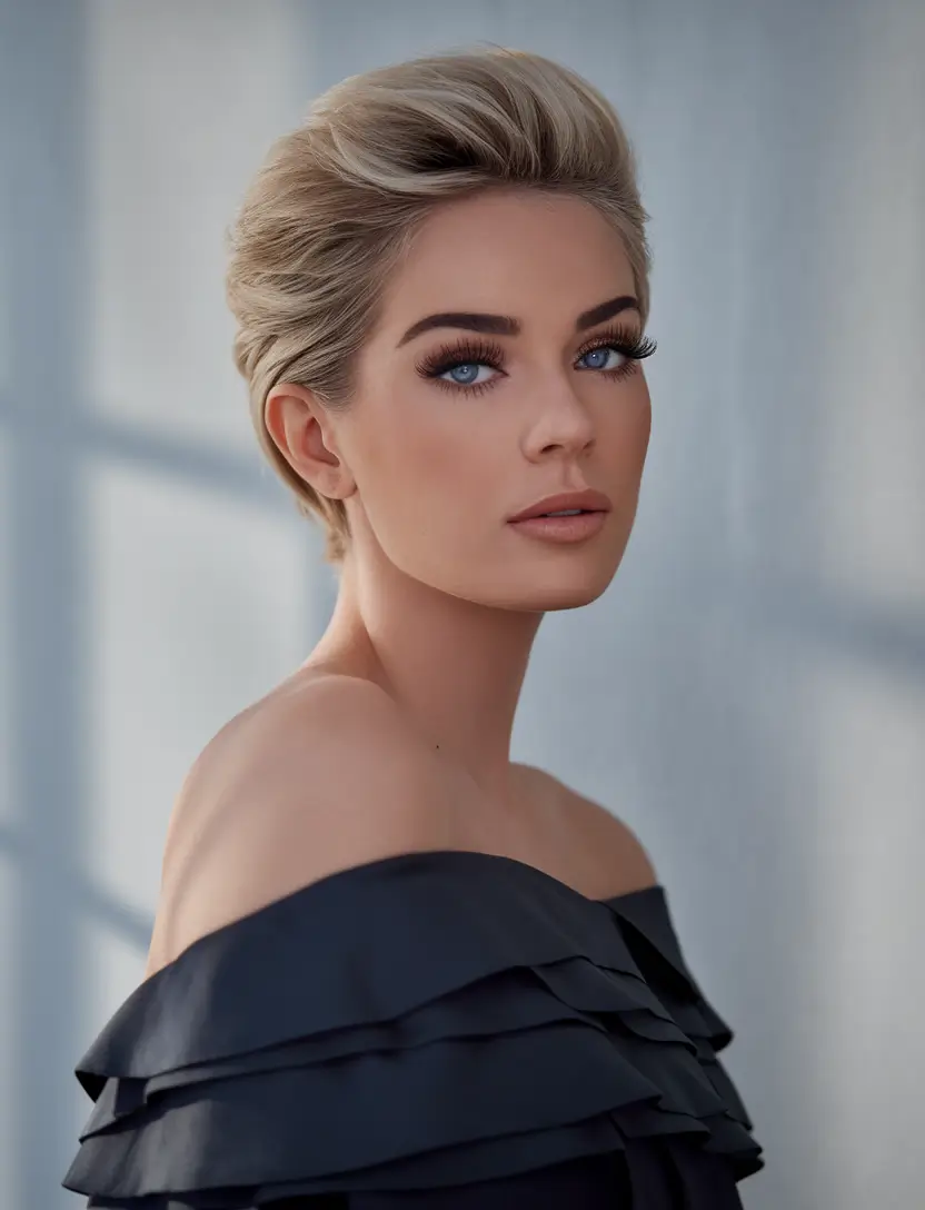 Best Fall 2025 Pixie Haircuts for Every Face Shape - Blown-Back Pixie for Elegant Volume