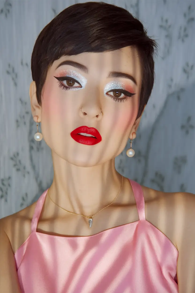 Best Fall 2025 Pixie Haircuts for Every Face Shape+Classic Sleek Pixie with Hollywood Drama