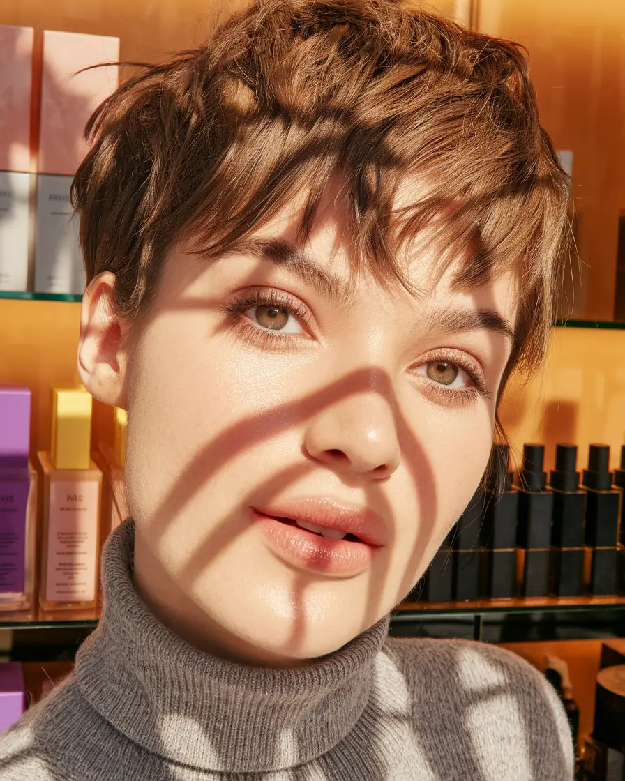 Best Fall 2025 Pixie Haircuts for Every Face Shape - Fluffy Modern Pixie with Micro Fringe