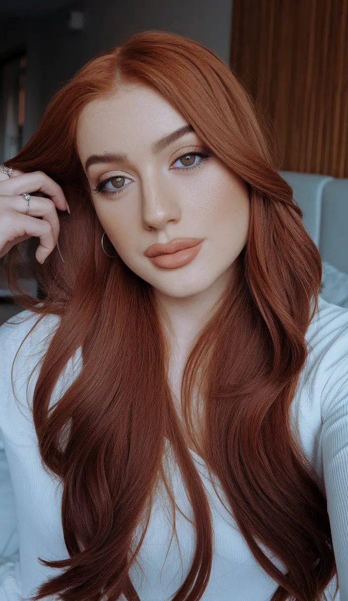 Best Fall Hair Color Trends for 2025 Gingerbread Copper Waves