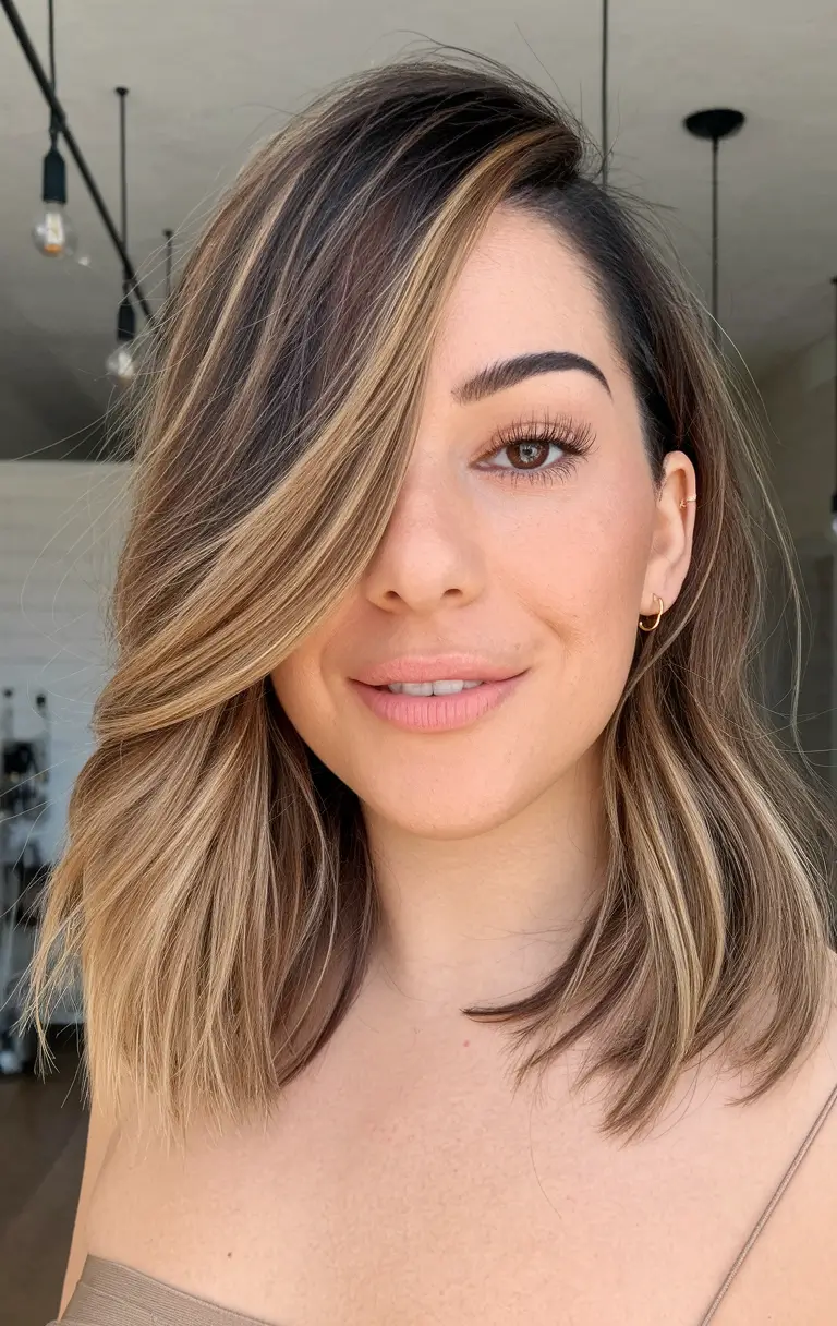 Best Fall Hair Color Trends for 2025+Bronde Balayage with Smooth, Polished Layers