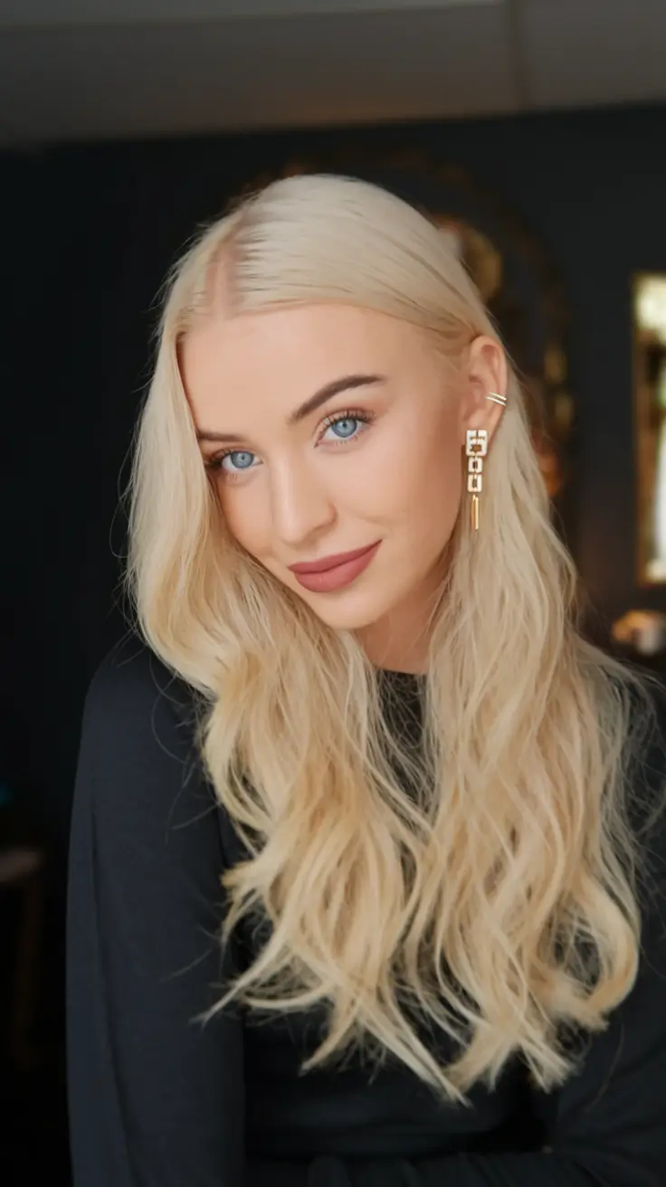 Best Fall Hair Color Trends for 2025 Iced Platinum Halo