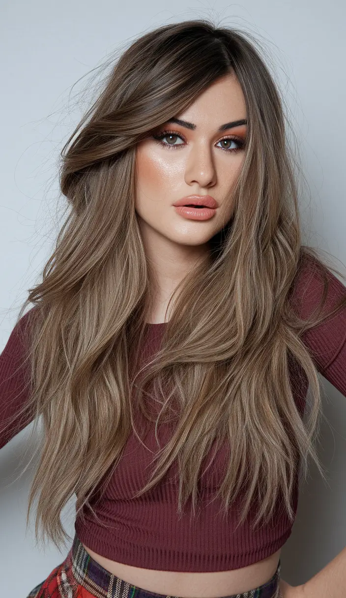 Caramel Fall Hair Colors Ideas 2025 for a Cozy Glow+Soft Caramel Volume with a Hint of Chocolate