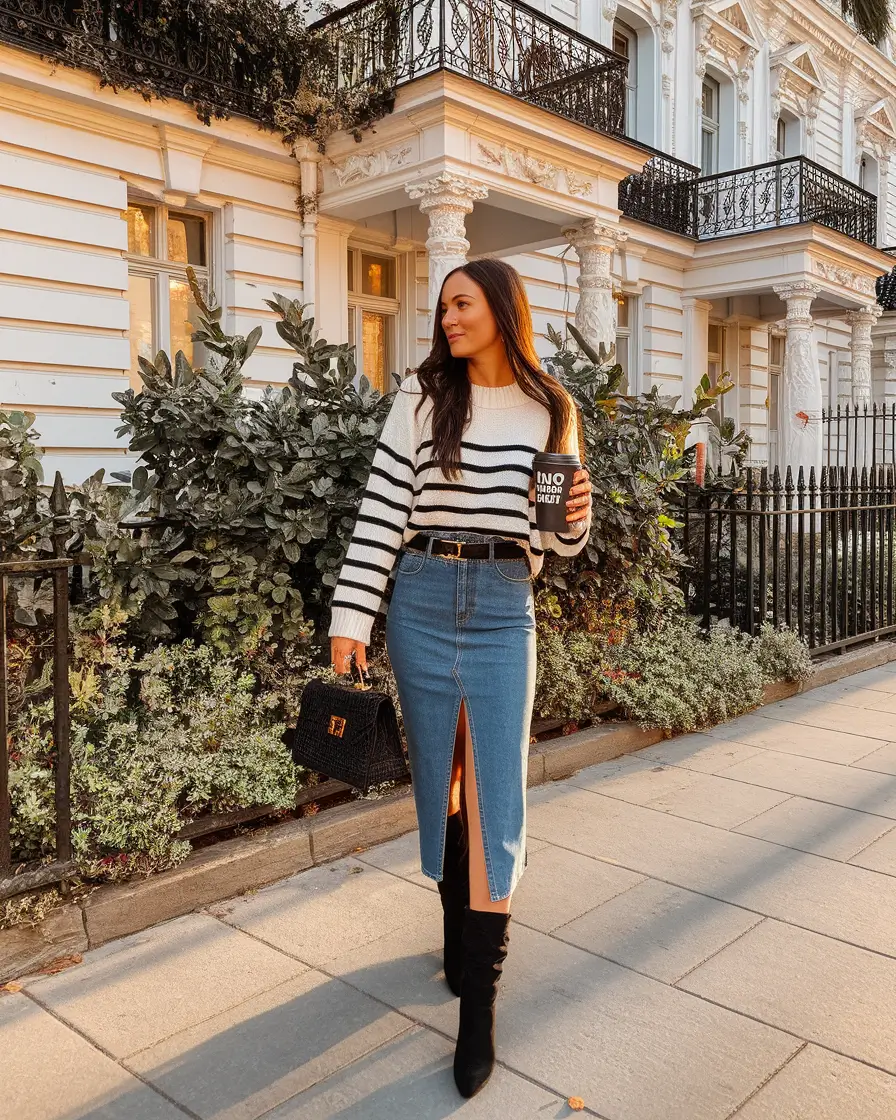 Casual September outfits Ideas 2025 Parisian Lines with Classic Denim
