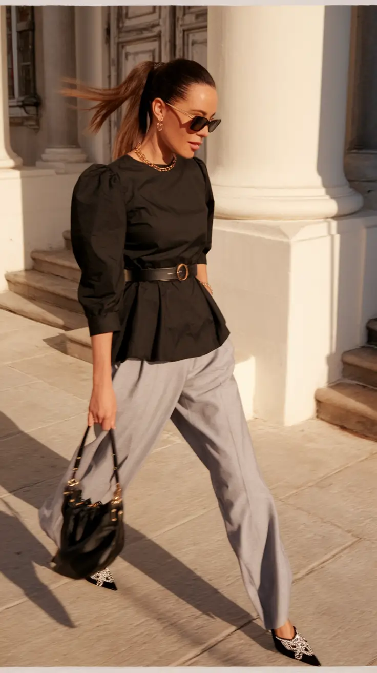 Casual September outfits Ideas 2025 Structured Silhouettes with Parisian Flair