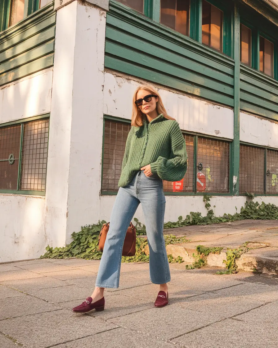 Casual September outfits Ideas 2025 Forest Knits and Clean Cuts