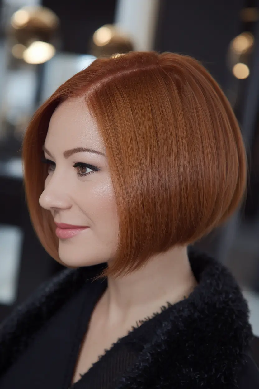 Chic and Easy Short Haircuts for Fall 2025 - Sleek A-line Bob with Rich Color