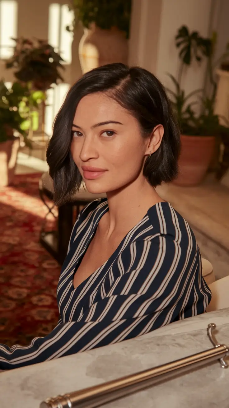 Chic and Easy Short Haircuts for Fall 2025 - Textured Lob with Subtle Layers