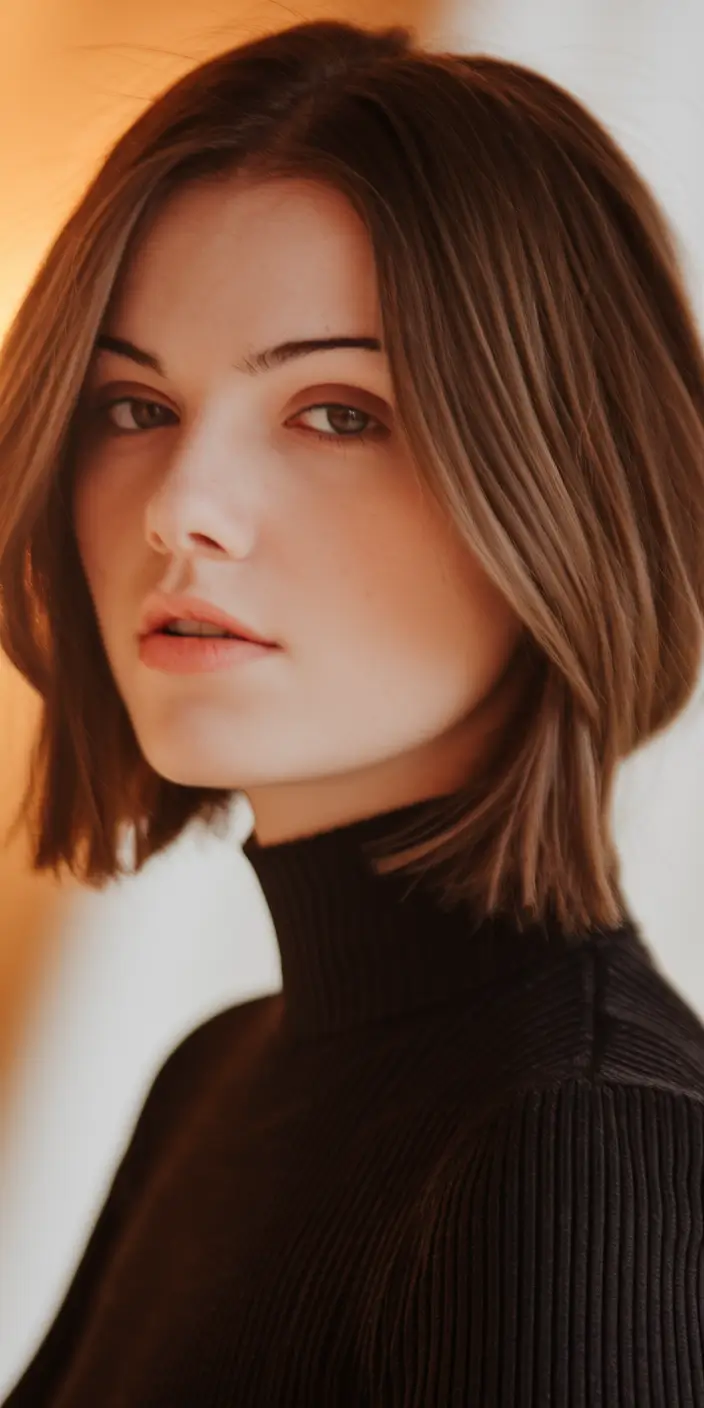 Chic and Easy Short Haircuts for Fall 2025 Sleek and Shiny Chin-Length Bob