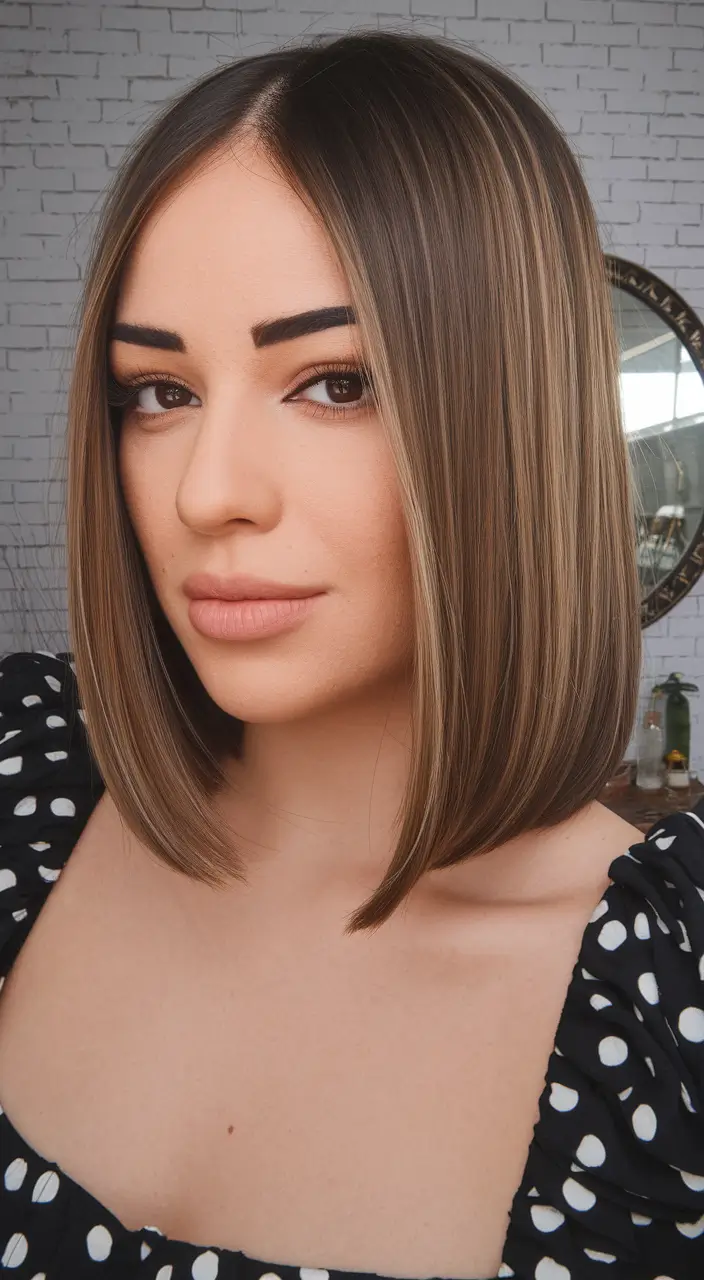 Chic and Easy Short Haircuts for Fall 2025 - Sleek Blunt Bob with Subtle Highlights