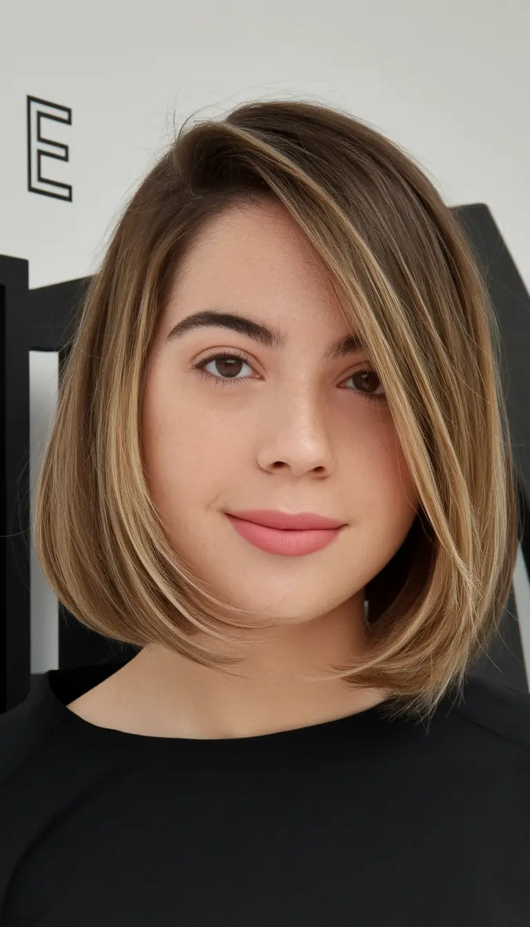 Chic and Easy Short Haircuts for Fall 2025 - Textured Bob with Side-Swept Bangs