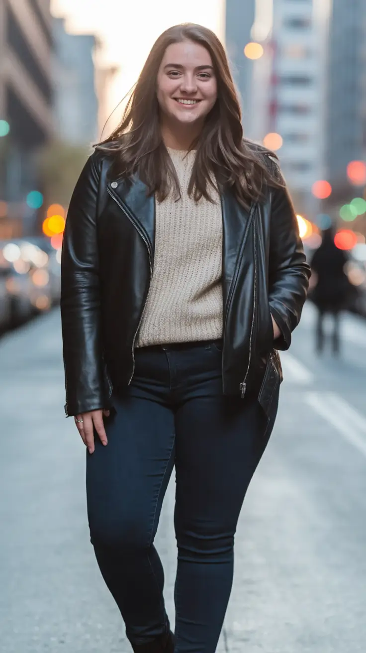 Chic Midsize outfits to Try This Fall 2025+City Sleek in Leather & Neutrals