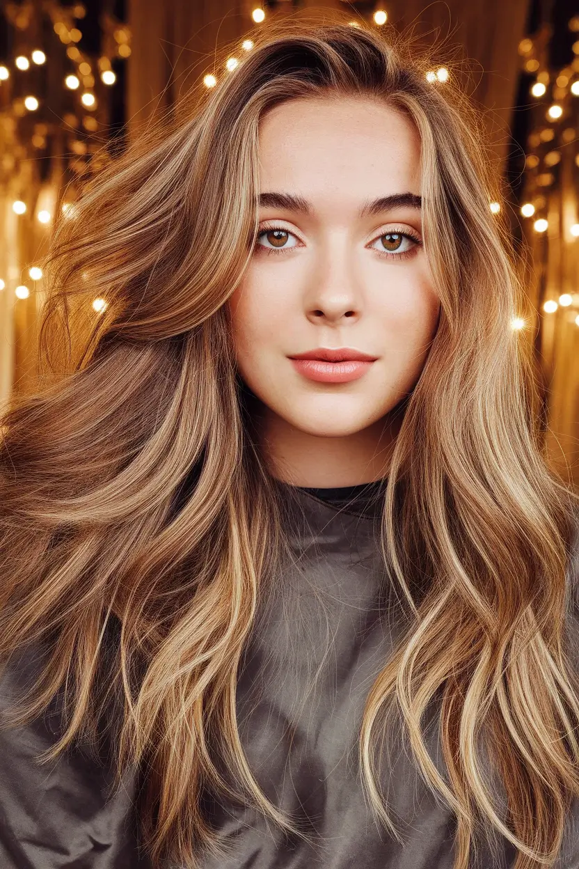 Cozy Autumn Haircuts for 2025 Golden Balayage Long Layers