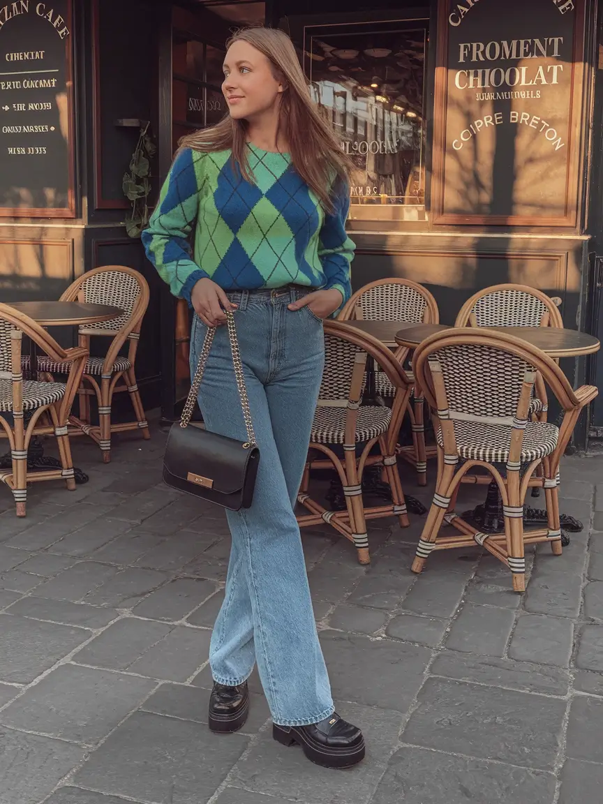 fall outfits for school comfy Argyle for the Academic Aesthetic