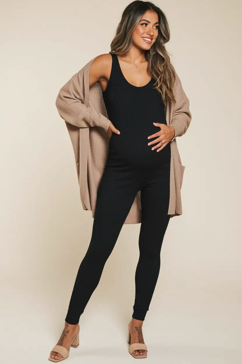 Cute Fall outfits for Pregnancy 2025 Effortless Neutrals with Cozy Layers