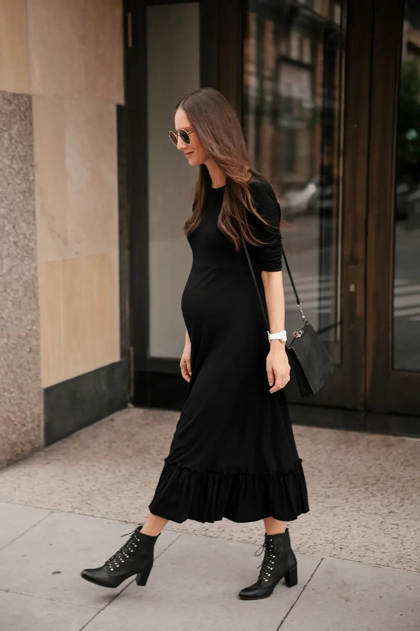 Cute Fall outfits for Pregnancy 2025 City Noir with a Feminine Edge