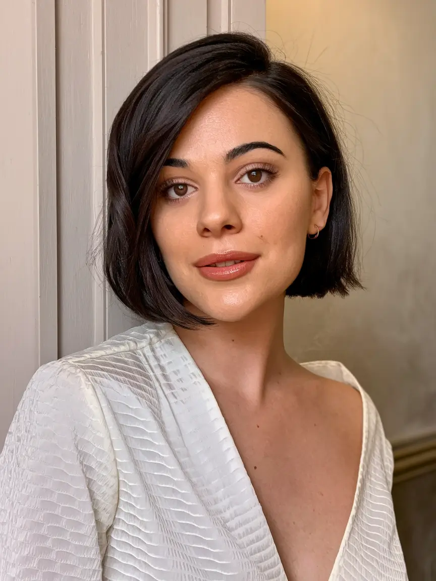 Easy Short Fall Hairstyles 2025 Sleek Power Bob with Natural Shine