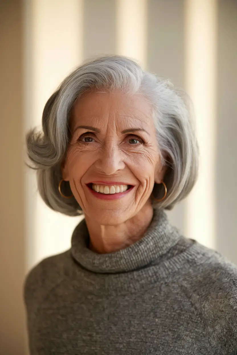 Elegant Fall 2025 Haircut Inspiration for Women Over 60 Modern Volume with a Gentle Flip