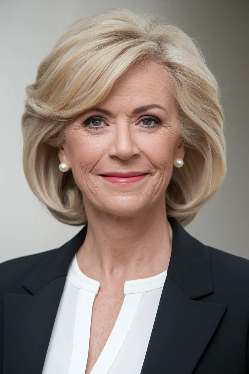 Elegant Fall 2025 Haircut Inspiration for Women Over 60 Soft Sculpted Layers with Volume