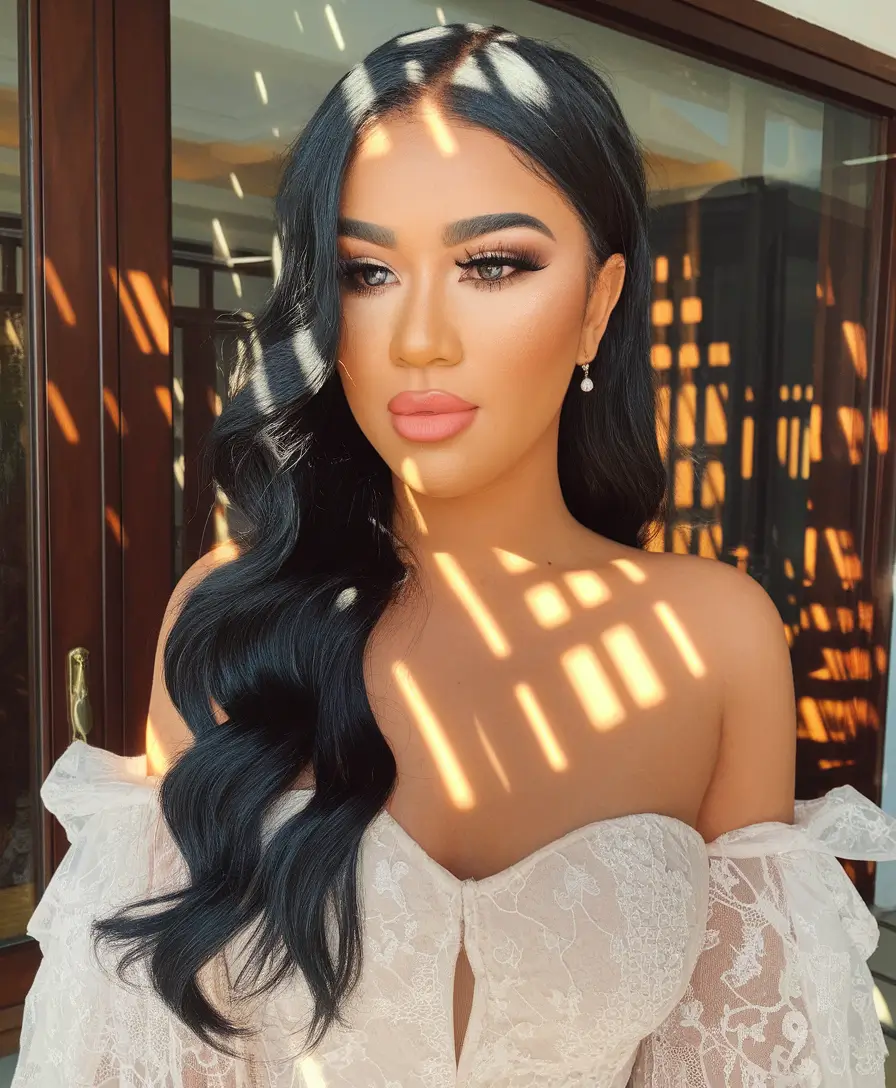 Elegant Updos & Braids for Fall Weddings 2025 - Modern Mermaid Waves for Boho Brides