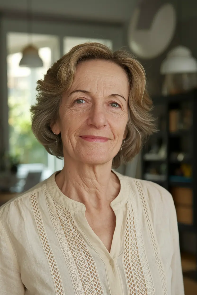 Fall 2025 Haircut That Flatter Women 50+ Classic Pageboy with a Soft Flip