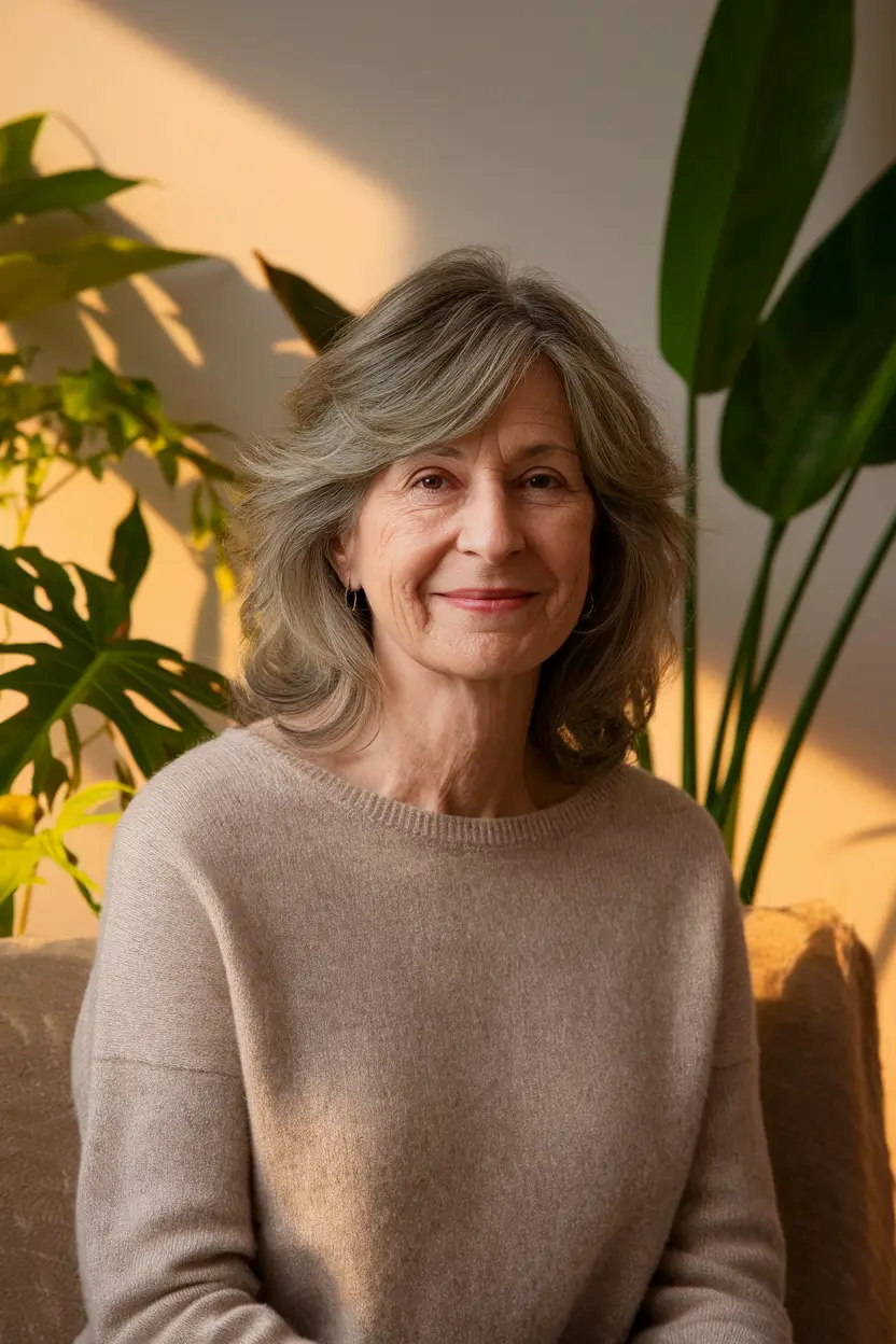 Fall 2025 Haircut That Flatter Women 50+ Long Bob with Natural Texture