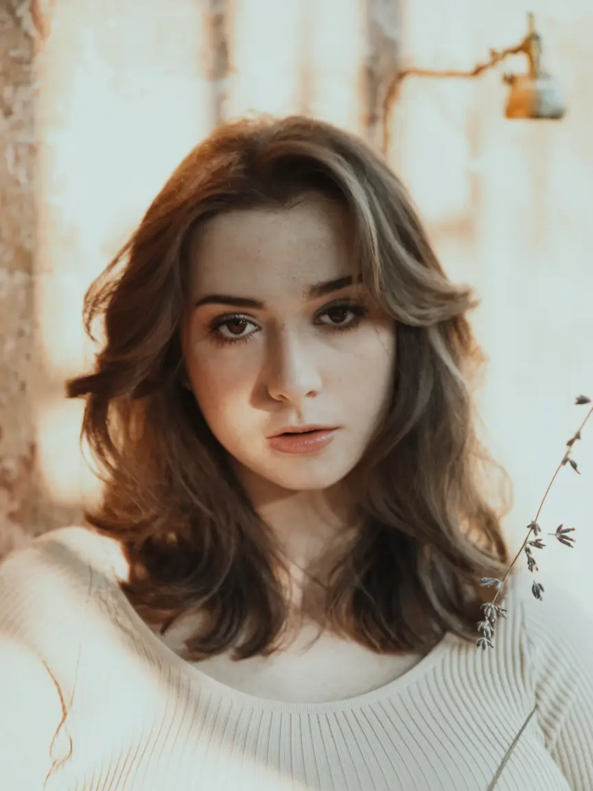 Fall 2025 hairstyles for Round Faces Soft Shaggy Layers with Autumn Glow